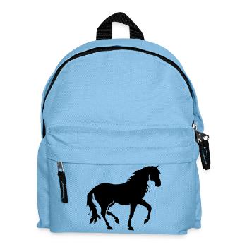 Horse PRE Pura Raza Espangnola, Andalusian Piaffe - Kids' Backpack - light blue - Front
