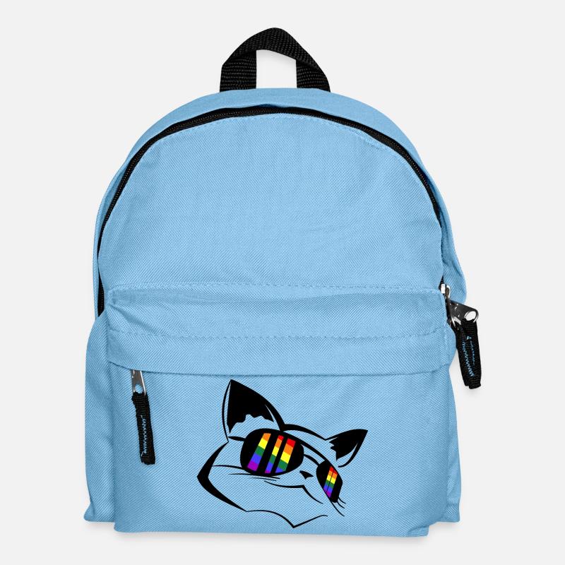 Pride Katze LGBT - Kinder Rucksack - Hellblau