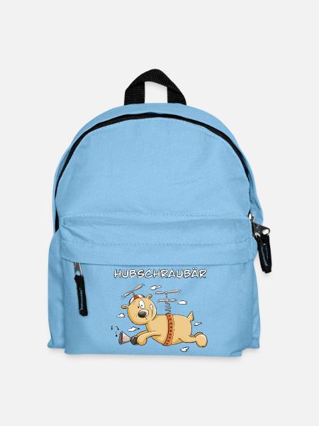Hubschrauber Bär I Hubschraubär - Kinder Rucksack - Hellblau