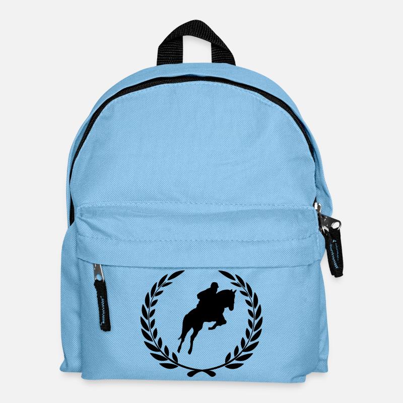 Sportpreis Lorbeerkranz-Springreiter - Kinder Rucksack - Hellblau