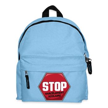 Stop Harcèlement Scolaire - Sac à dos Enfant - bleu clair - Devant