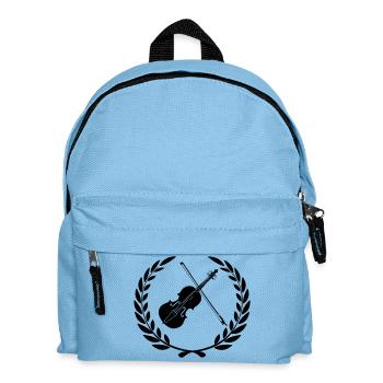 Violin logo for in laurel wreath - Kids' Backpack - light blue - Front