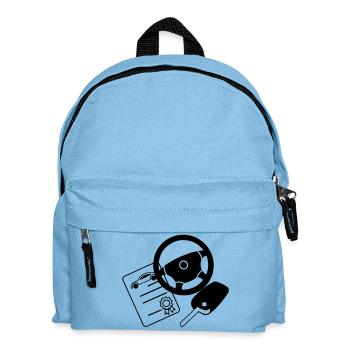 Successful driver's license for car - Kids' Backpack - light blue - Front