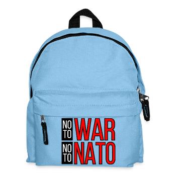 NEIN ZUM KRIEG NEIN ZUR NATO - Kinder Rucksack - Hellblau - Vorne