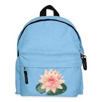 Beau nénuphar avec pétale de nénuphar vert - Sac à dos Enfant - bleu clair - Devant