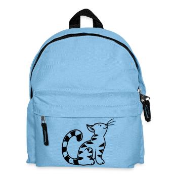 Cartoon Kitten - Kids' Backpack - light blue - Front