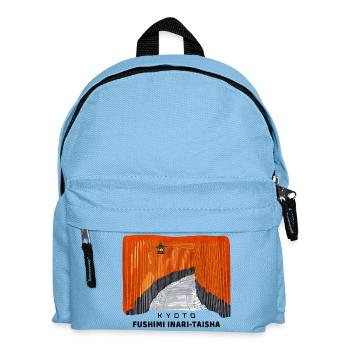 Kyoto, Red Torii, Fushimi Inari Taisha, Japan - Kids' Backpack - light blue - Front