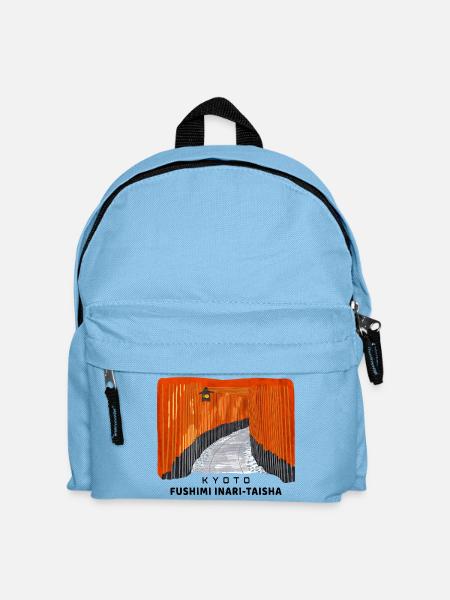 Kyoto, rote Torii, Fushimi Inari Taisha, Japan - Kinder Rucksack - Hellblau