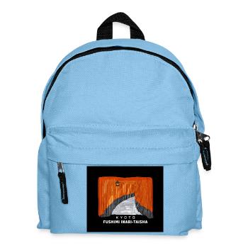 Kyoto, Red Torii, Fushimi Inari Taisha, Japan - Kids' Backpack - light blue - Front