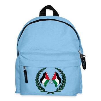 Drapeaux palestiniens en couronne de laurier - Sac à dos Enfant - bleu clair - Devant