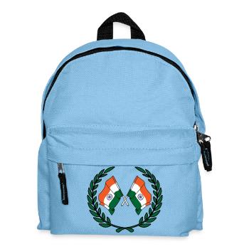 Flaggen Indiens im Lorbeerkranz - Kinder Rucksack - Hellblau - Vorne