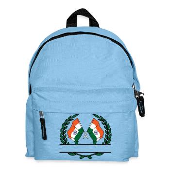 Flaggen Indien Lorbeerkranz-Banner - Kinder Rucksack - Hellblau - Vorne