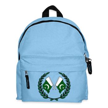 Flags Pakistan in laurel wreath - Kids' Backpack - light blue - Front