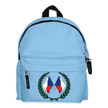 Drapeaux de la République tchèque en couronne de laurier - Sac à dos Enfant - bleu clair - Devant