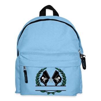 Laggen Piraten-Lorbeerkranz-Banner - Kinder Rucksack - Hellblau - Vorne