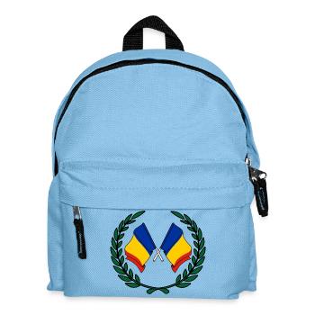 Drapeaux Roumanie en couronne de laurier - Sac à dos Enfant - bleu clair - Devant