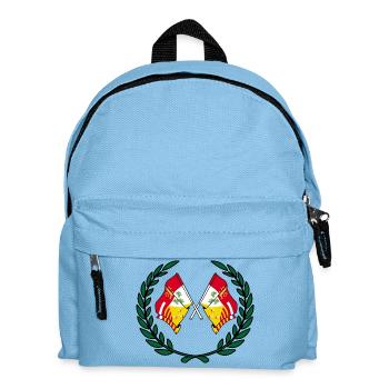 Drapeaux liégeois en couronne de laurier - Sac à dos Enfant - bleu clair - Devant
