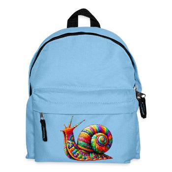 Schnecke - Kinder Rucksack - Hellblau - Vorne