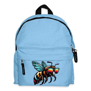 Biene - Kinder Rucksack - Hellblau - Vorne