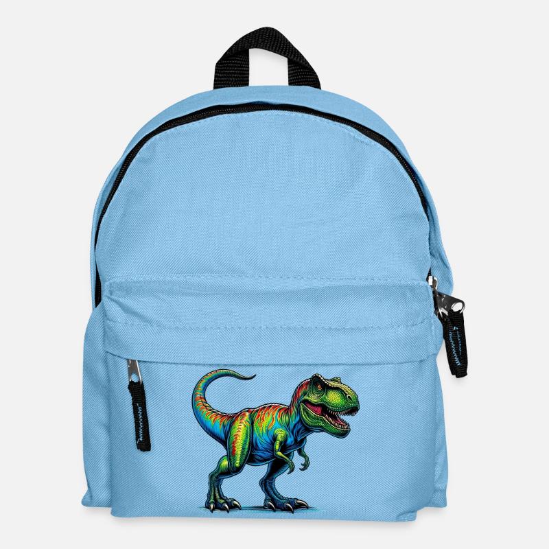 Dinosaurier - Kinder Rucksack - Hellblau