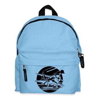 Propeller Plane Drawing - Kids' Backpack - light blue - Front