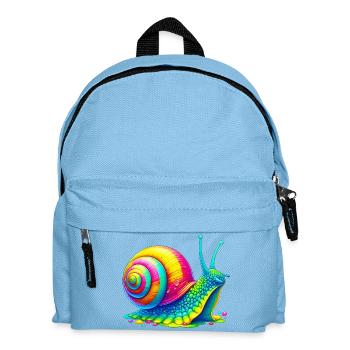 Schnecke - Kinder Rucksack - Hellblau - Vorne