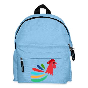 COQ. CHEVAL. POULE. COQ. ANIMAL. OISEAU. LICORNE. - Sac à dos Enfant - bleu clair - Devant