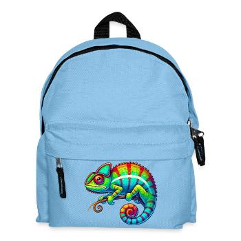 Chamäleon - Kinder Rucksack - Hellblau - Vorne