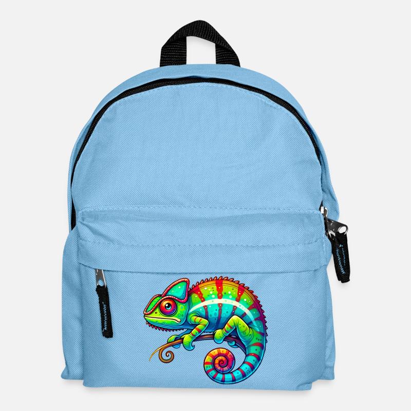 Chamäleon - Kinder Rucksack - Hellblau