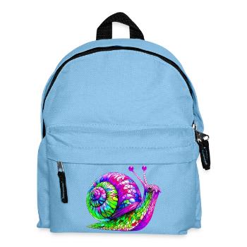 Schnecke - Kinder Rucksack - Hellblau - Vorne