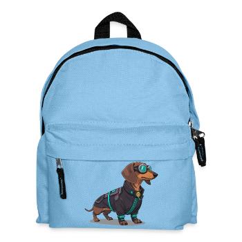 Chien cyberpunk en combinaison technique - Sac à dos Enfant - bleu clair - Devant