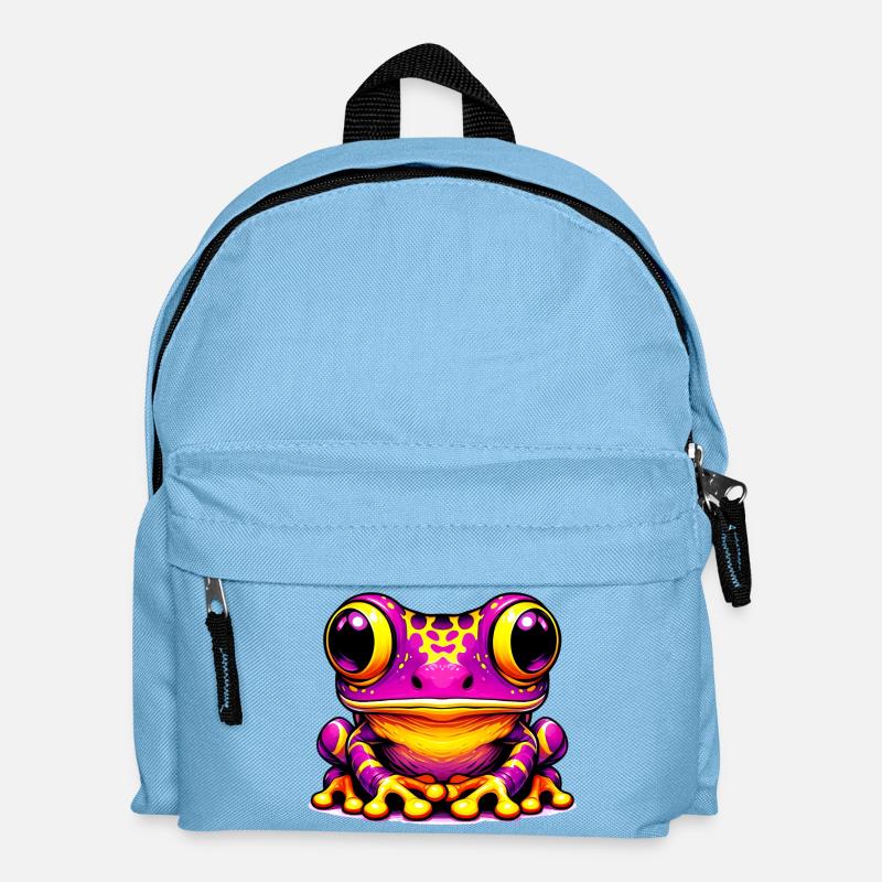 Frosch - Kinder Rucksack - Hellblau