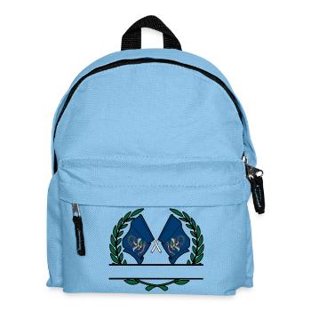 États-Unis Dakota du Nord Laurel Couronne drapeau bannière - Sac à dos Enfant - bleu clair - Devant