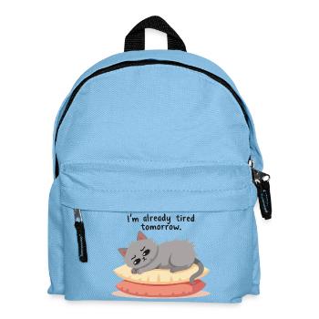 Morgen schon müde - Kinder Rucksack - Hellblau - Vorne