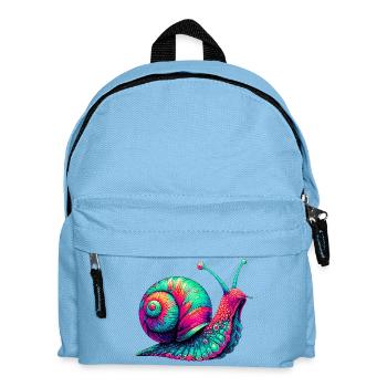 Schnecke - Kinder Rucksack - Hellblau - Vorne