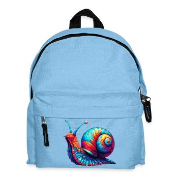 Schnecke - Kinder Rucksack - Hellblau - Vorne