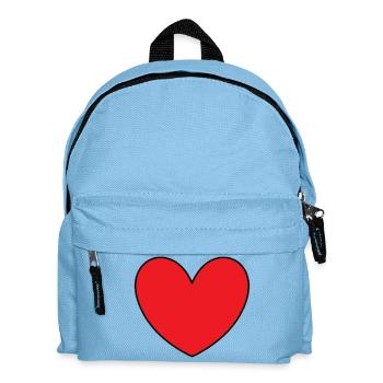 Cœur rouge cœurs rouges cadeau de la Saint-Valentin - Sac à dos Enfant - bleu clair - Devant