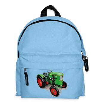 Legendärer Traktor Klassiker - Kinder Rucksack - Hellblau - Vorne