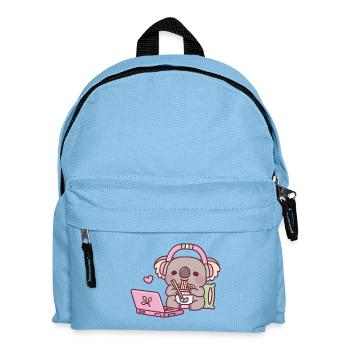 Süßer Koala, der Instant-Nudeln isst - Kinder Rucksack - Hellblau - Vorne