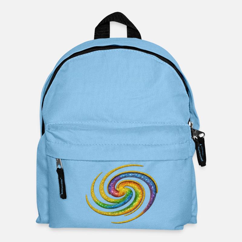 Galaktischer Regenbogenspiral  - Kinder Rucksack - Hellblau