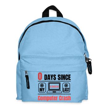Techie 0 jours depuis notre dernière panne d’ordinateur - Sac à dos Enfant - bleu clair - Devant