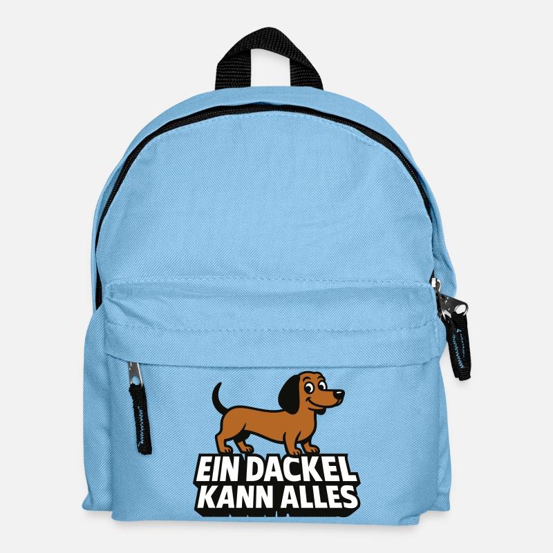 Ein Dackel kann alles! - Kinder Rucksack - Hellblau