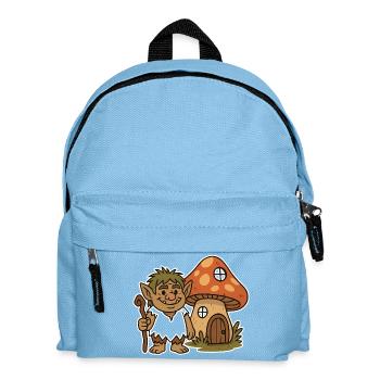 Forest troll at the mushroom house - Kids' Backpack - light blue - Front