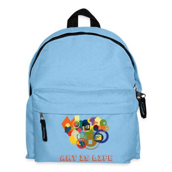 Kunst ist Leben – Farbrausch - Kinder Rucksack - Hellblau - Vorne