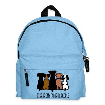 Quatre silhouettes canines en teinte - Sac à dos Enfant - bleu clair - Devant