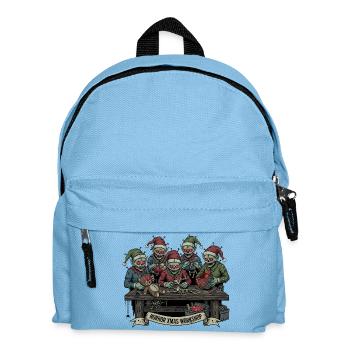 Creepy Christmas Zombie Gothic Christmas Gnome - Kids' Backpack - light blue - Front