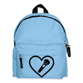 Herz + Kosmetikerin – Super Parent Kosmetikerin - Kinder Rucksack - Hellblau - Vorne