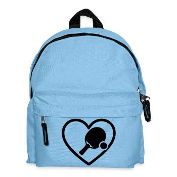 Herz + Tischtennis – Tischtennis Leidenschaft - Kinder Rucksack - Hellblau - Vorne