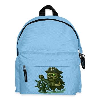 Zombie-Piraten-Steuer Spukrad - Kinder Rucksack - Hellblau - Vorne