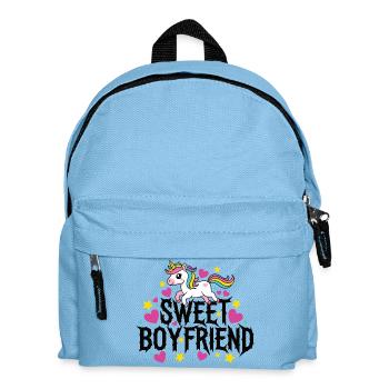 Boyfriend Unicorn Valentines Couple - Kids' Backpack - light blue - Front